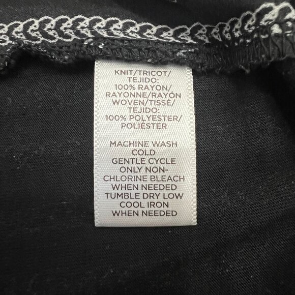 $59 Ann Taylor Loft Sleeveless Tie Neck Black White Stripe Top Size Small Blouse - Picture 6 of 7